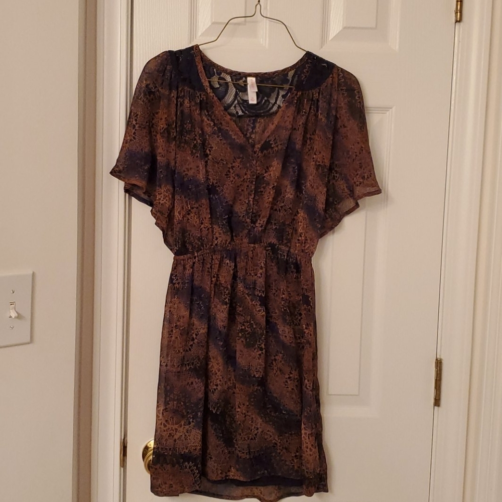 Dress, sz XS, Xhilaration brand, navy and brown.